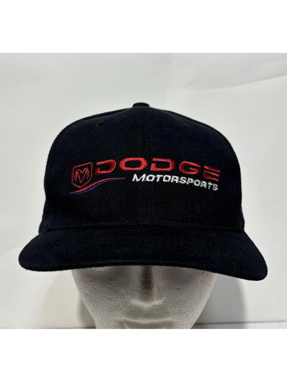 Vintage 90s Dodge Motorsports Hat Mopar Snapback Chrysler Racing Cap